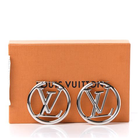 louis vuitton earrings v silver.